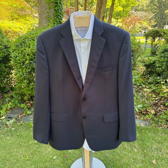 Ermenegildo‎ Zegna Sport Coat 42 Blue Wool Italy Traveller Blazer Saks 5362 Slim - Picture 1 of 16